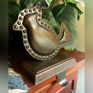 Metal Bird Shaped Mantel/Shelf Hook. Stocking Holder.
